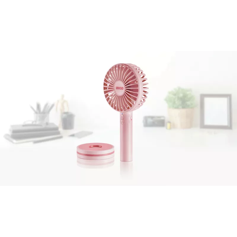 Ventilador de mano Unold Breezy 86614, rosa