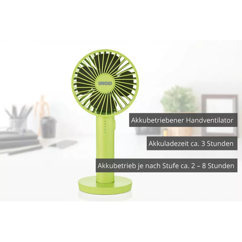 Ventilador de mano Unold Breezy II verde 10 cm