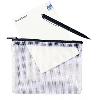 Bolsa Rexel Mesh con cremallera negra A6, A6, PVC, negro, transparente, 170 mm, 7 mm, 16 g