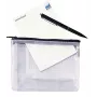 Bolsa Rexel Mesh con cremallera negra A6, A6, PVC, negro, transparente, 170 mm, 7 mm, 16 g