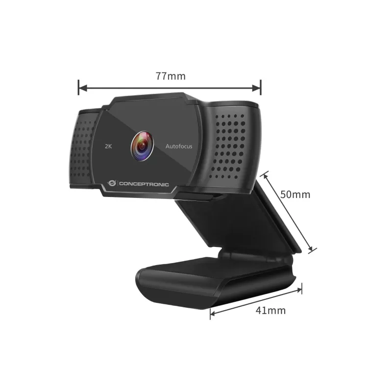 Webcam Conceptronic AMDIS 2K Super HD con autofoco y micrófono