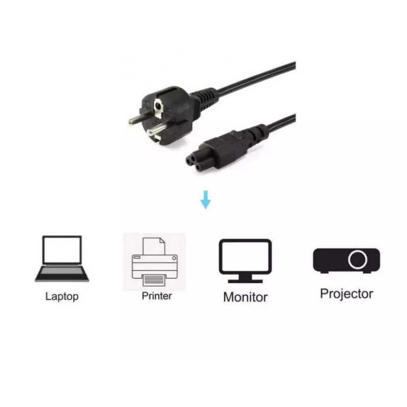 Cable de alimentación de alta calidad Equip, C5 a Schuko, 3,0m, 3 m, conector hembra C5, CEE7/7, H05VV-F3G, 250 V, 2,5 A