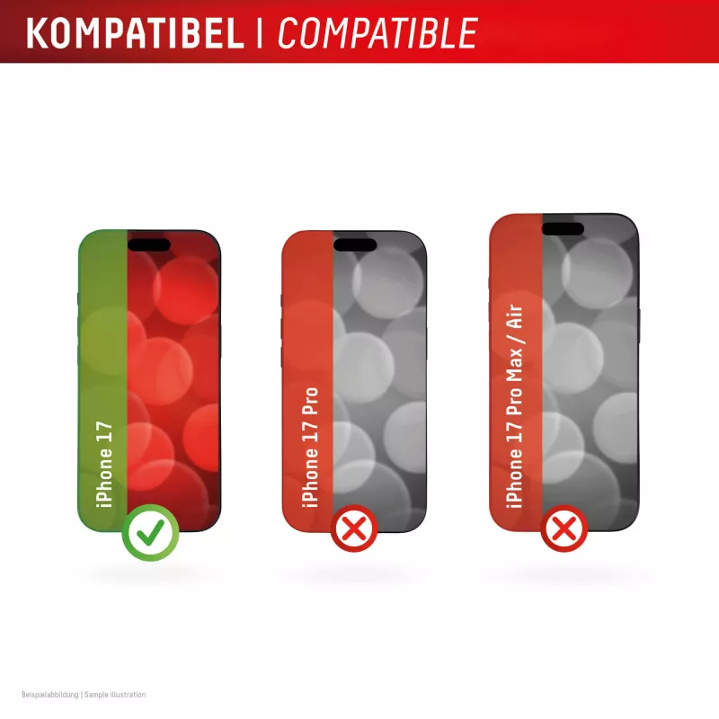 Protector de pantalla Displex Premium (cobertura total, 10H) para Apple iPhone 17, cobertura total