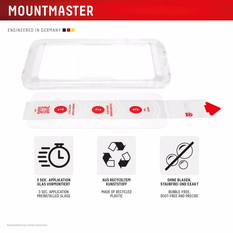 Protector de pantalla con filtro de privacidad Displex (10H) para Apple iPhone 17 — cristal templado, filtro de privacidad, resistente a arañazos, resistente a golpes