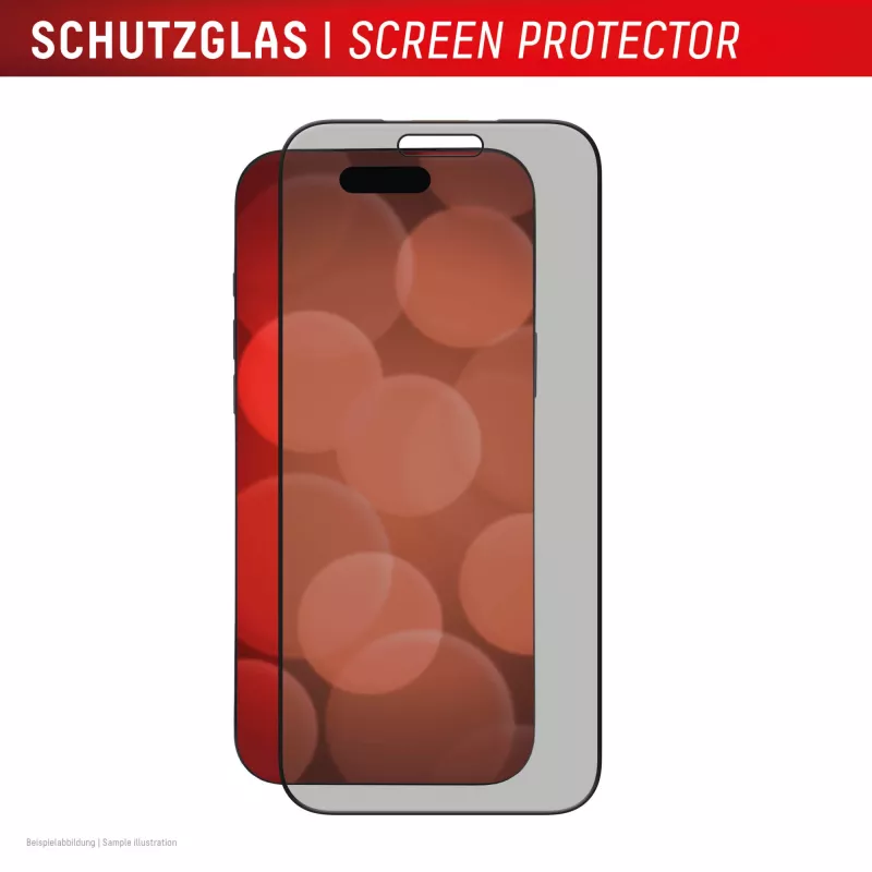 Protector de pantalla de cristal templado con filtro de privacidad e.v.i. Displex (10H) para Apple iPhone 17 Pro Max, filtro de privacidad