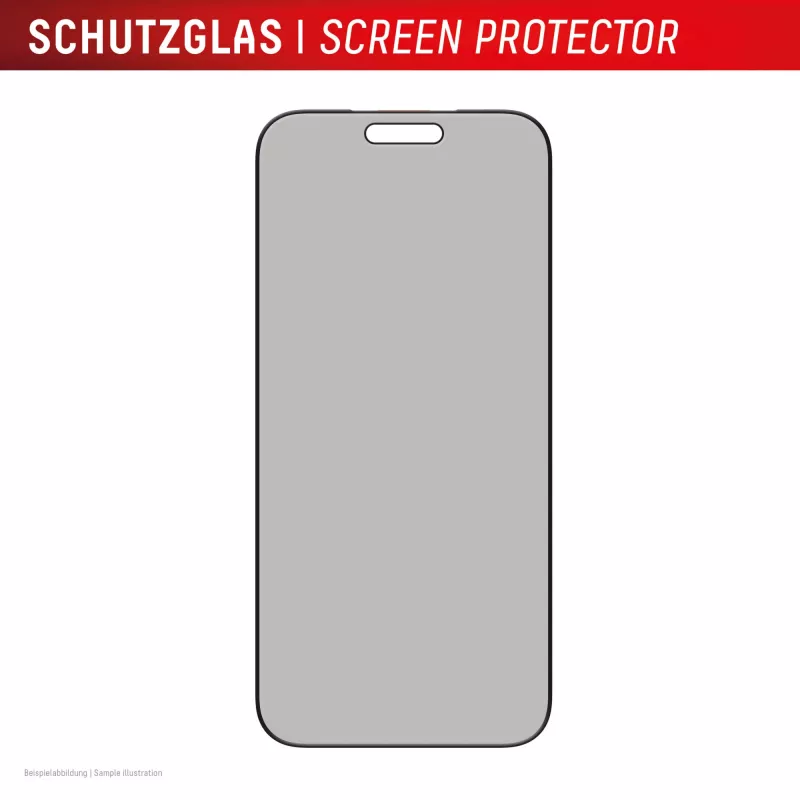 Protector de pantalla de cristal templado con filtro de privacidad e.v.i. Displex (10H) para Apple iPhone 17 Pro Max, filtro de privacidad