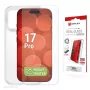Protector de pantalla + funda e.v.i. para Apple iPhone 17 Pro – Cristal templado, transparente, resistente a arañazos e impactos