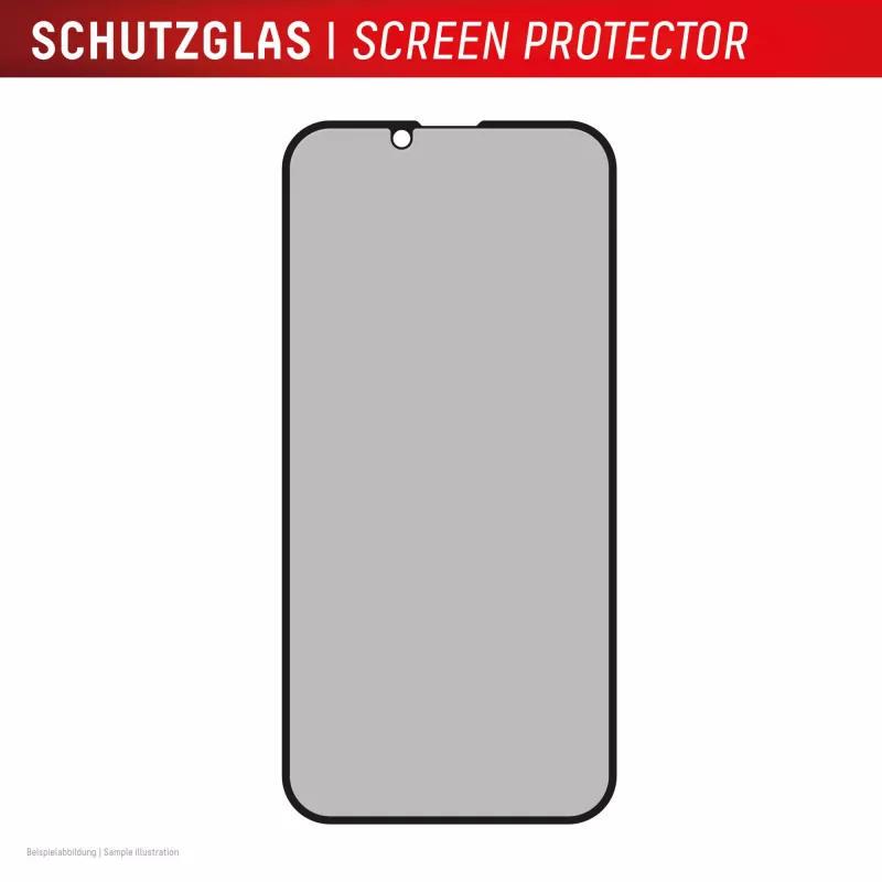 Protector de pantalla de cristal templado Privacy e.v.i. Displex (10H) para Apple iPhone 16e/17e con filtro de privacidad, resistente a impactos y arañazos