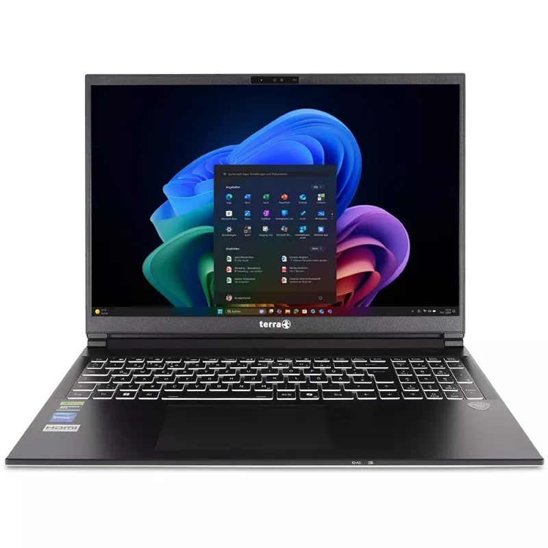 TERRA MOBILE GAMER ELITE 3A Copilot+ PC Portátil AMD Ryzen™ AI 7 350 40,6 cm (16 inch) WQXGA 32 GB DDR5-SDRAM 1 TB SSD NVIDIA GeForce RTX 5060 Wi-Fi 6E (802.11ax) Windows 11 Home Alemán Plata
