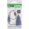 Cable adaptador USB a serie InLine 33304X con ferrita, USB-A a conector macho Sub-D de 9 pines