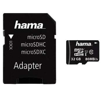 Tarjeta de memoria flash microSDHC Hama 32 GB UHS-I Class 10