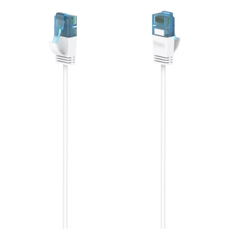 Cable de red flexi-slim Hama Blanco 0,75 m Cat6a U/UTP (UTP)