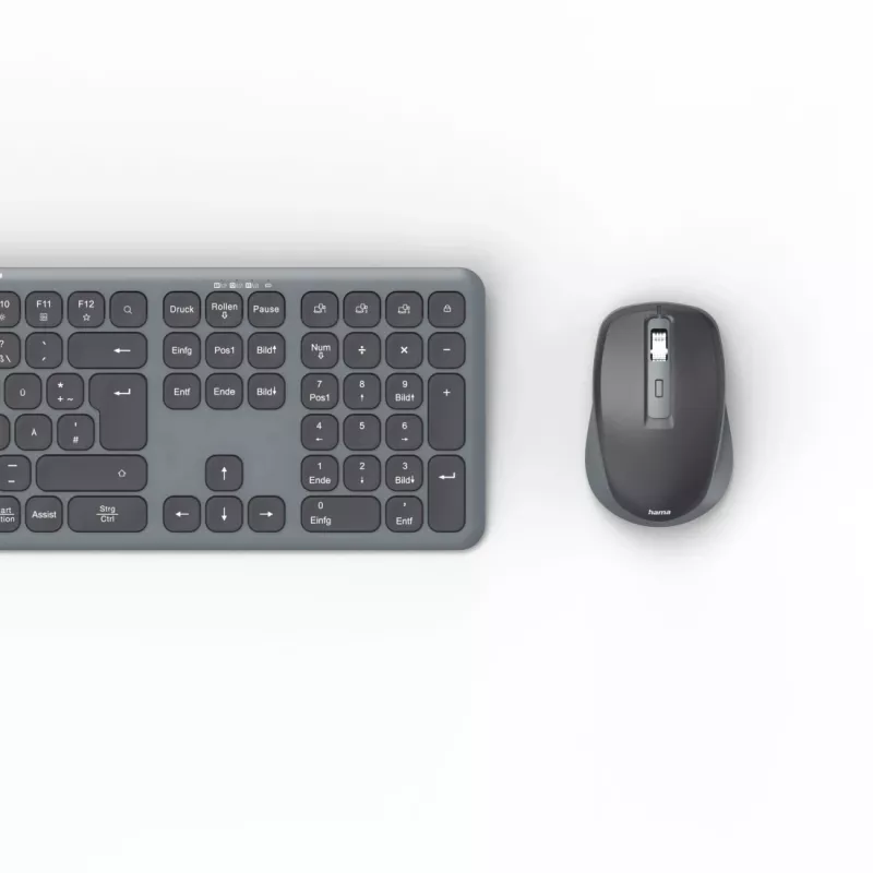 Teclado y ratón Hama WKM-550 Incluye teclado y ratón Home/Oficina RF Inalámbrico + Bluetooth QWERTZ Alemán Negro