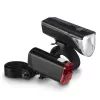 Hama 00185838 Juego de luces LED para bicicleta, delantera y trasera, pilas, StVZO
