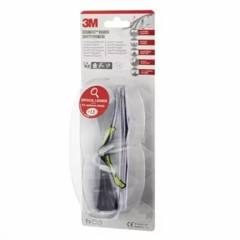 3M SF415C1 Gafas de protección Policarbonato (PC) Negro, Amarillo