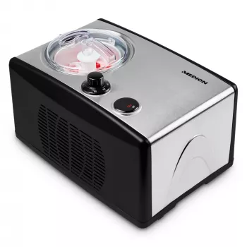 MEDION MD 18387 Máquina de helados con compresor 1,5 L 150 W Negro, Plata