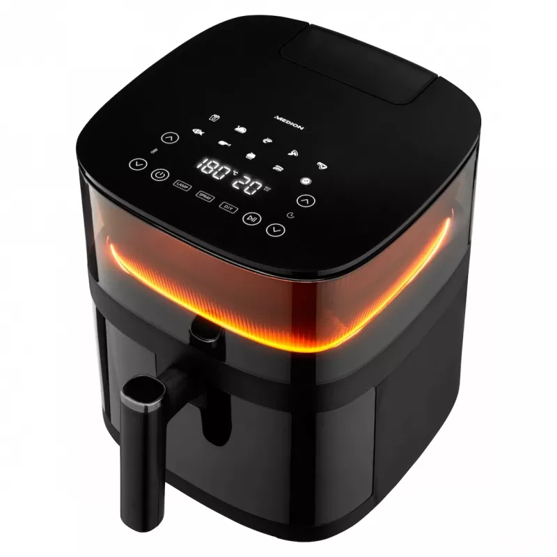 MEDION LIFE X10 XL Single 5 L 1500 W Freidora de aire Negro