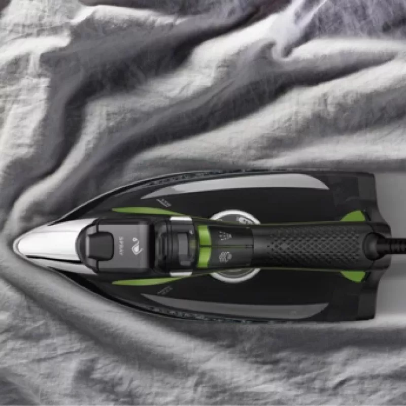 Rowenta DW6330 Eco Intelligence Plancha Dry & Steam Suela Microsteam 400 HD 2500 W Negro, Verde