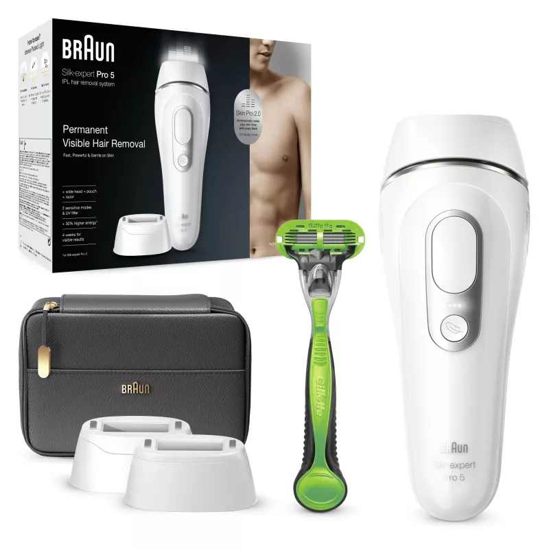 Braun Silk-expert Pro Silk·expert Pro 5 PL5145 Luz pulsada intensa (IPL) Plata, Blanco