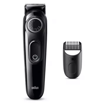 Braun BeardTrimmer 3 Beard Trm 3 BT3400, lavable, Batería, Negro