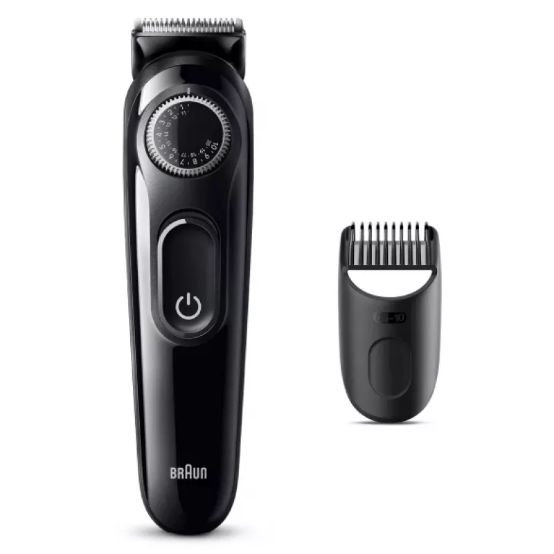 Braun BeardTrimmer 3 Beard Trm 3 BT3400, lavable, Batería, Negro