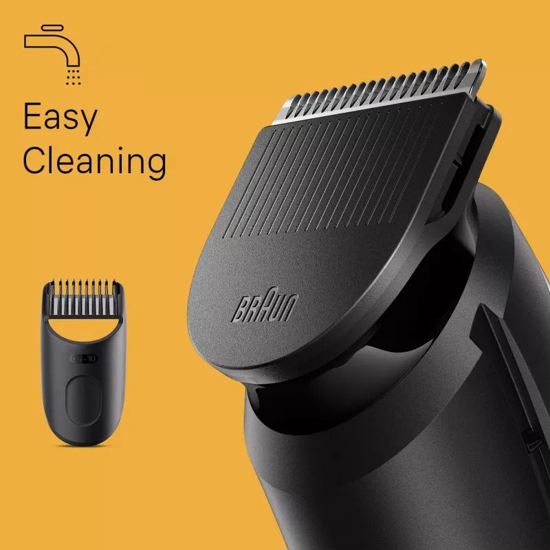 Braun BeardTrimmer 3 Beard Trm 3 BT3400, lavable, Batería, Negro