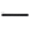 ATEN PDU básica con medición 1U con protección contra sobretensiones, Básica, Con medición, 1U, Negro, LCD, 18 salidas AC, conector hembra C13