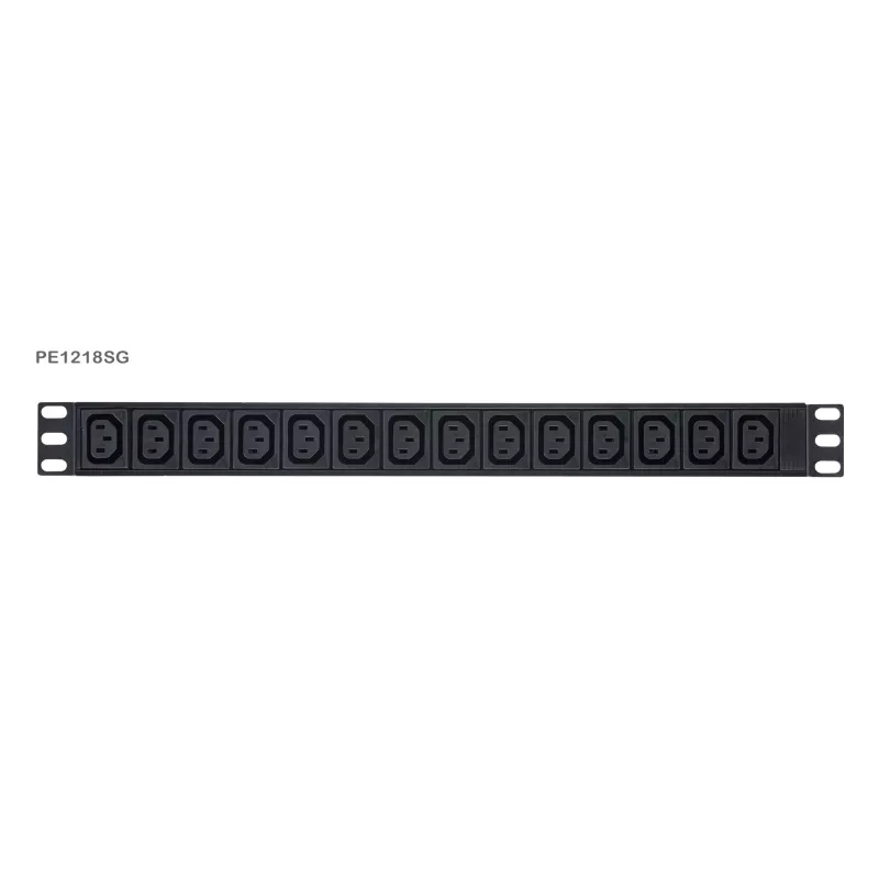 ATEN PDU básica con medición 1U con protección contra sobretensiones, Básica, Con medición, 1U, Negro, LCD, 18 salidas AC, conector hembra C13