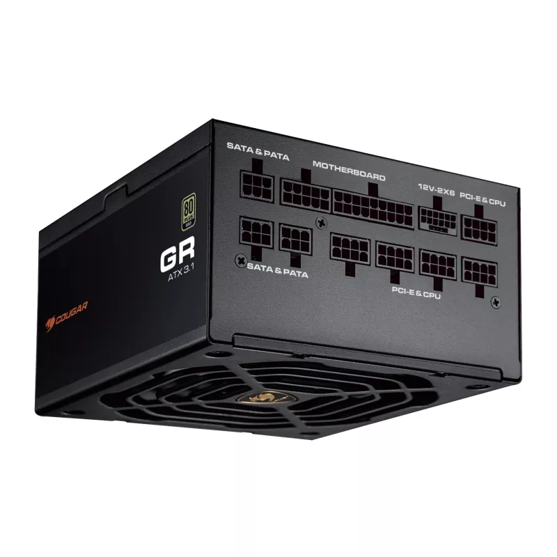 Fuente de alimentación COUGAR GR 1000W ATX3.1 PCIE 5.1 80 PLUS Gold, 1000 W, 20+4 Pin ATX, ventilador de 120 mm