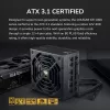 Fuente de alimentación COUGAR GR 1000W ATX3.1 PCIE 5.1 80 PLUS Gold, 1000 W, 20+4 Pin ATX, ventilador de 120 mm