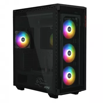XPG BATTLECRUISER II ST Torre Midi Negra, Torre Midi, PC, Negro, ATX, EATX, micro ATX, Mini-ITX, Acero inoxidable, Gaming