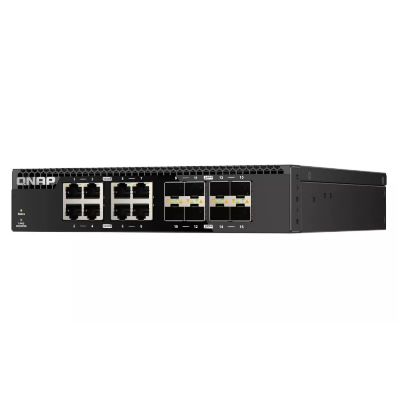 QNAP QSW-3216R-8S8T Switch de red No gestionado L2 10G Ethernet (100/1000/10000) Negro