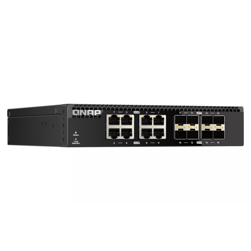 QNAP QSW-3216R-8S8T Switch de red No gestionado L2 10G Ethernet (100/1000/10000) Negro