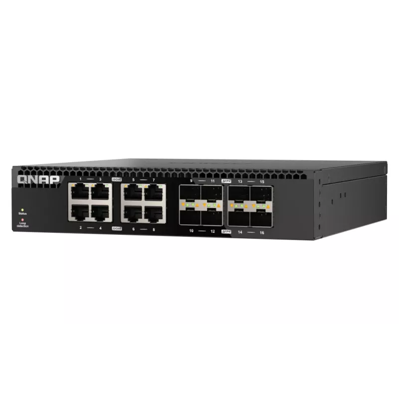 QNAP QSW-3216R-8S8T Switch de red No gestionado L2 10G Ethernet (100/1000/10000) Negro