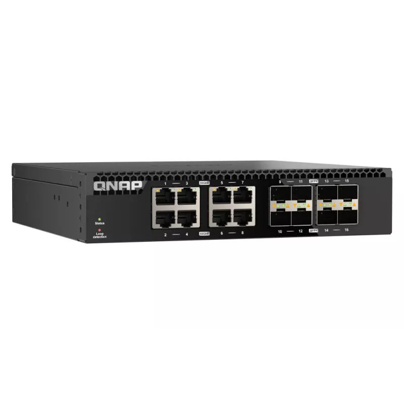 QNAP QSW-3216R-8S8T Switch de red No gestionado L2 10G Ethernet (100/1000/10000) Negro