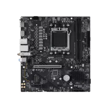 Placa base MSI Pro A620AM-G EVO WIFI — Chipset AMD A620A, zócalo AM5, micro ATX, DDR5, 2 ranuras de memoria, Wi‑Fi 6E, Ethernet 2,5 Gb