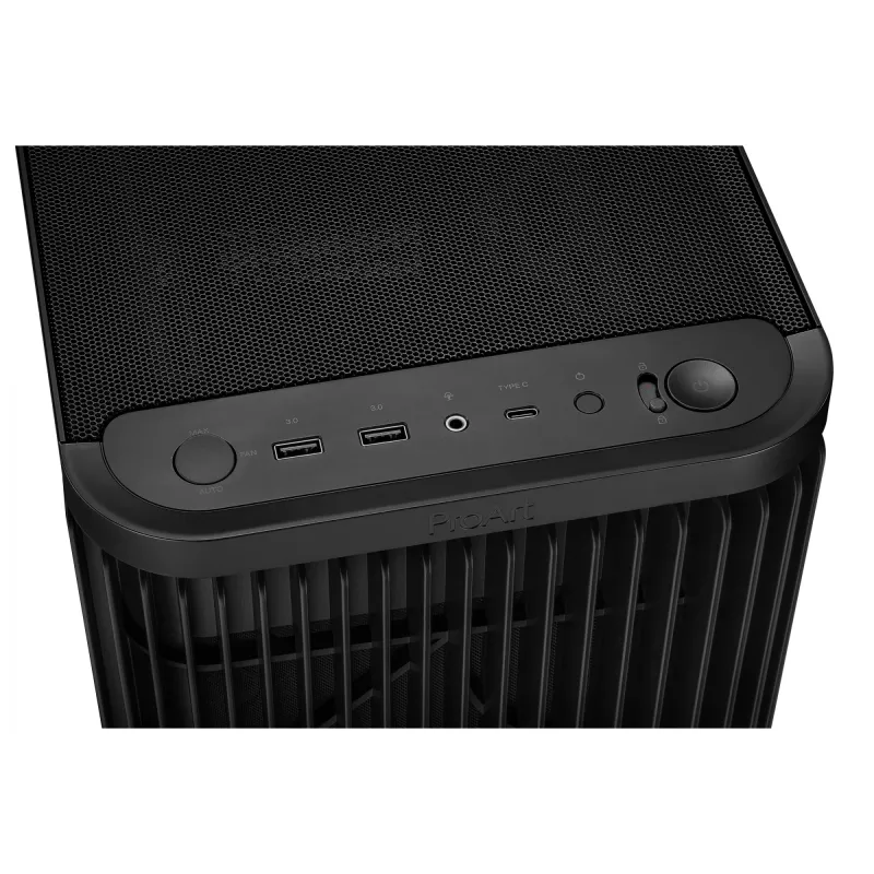 Caja de PC ASUS ProArt PA401 Mesh Panel Negro, ATX, 2x160mm frontal, 1x120mm trasero, 2x3,5