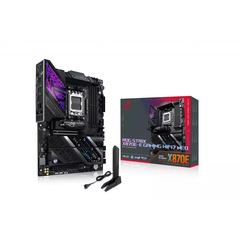 Placa base ASUS ROG STRIX X870E-E GAMING WIFI7 NEO — AM5, chipset X870E, compatibilidad PCIe, Wi‑Fi 7