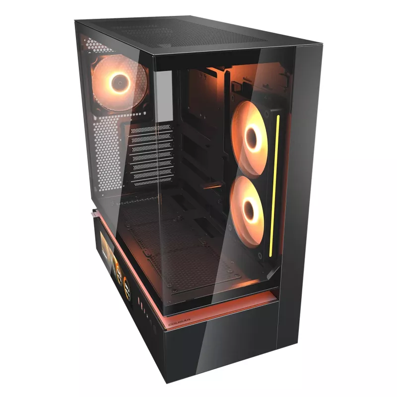 Caja de PC Cougar CFV235 Vision Torre Midi, ARGB, LCD de 9,16