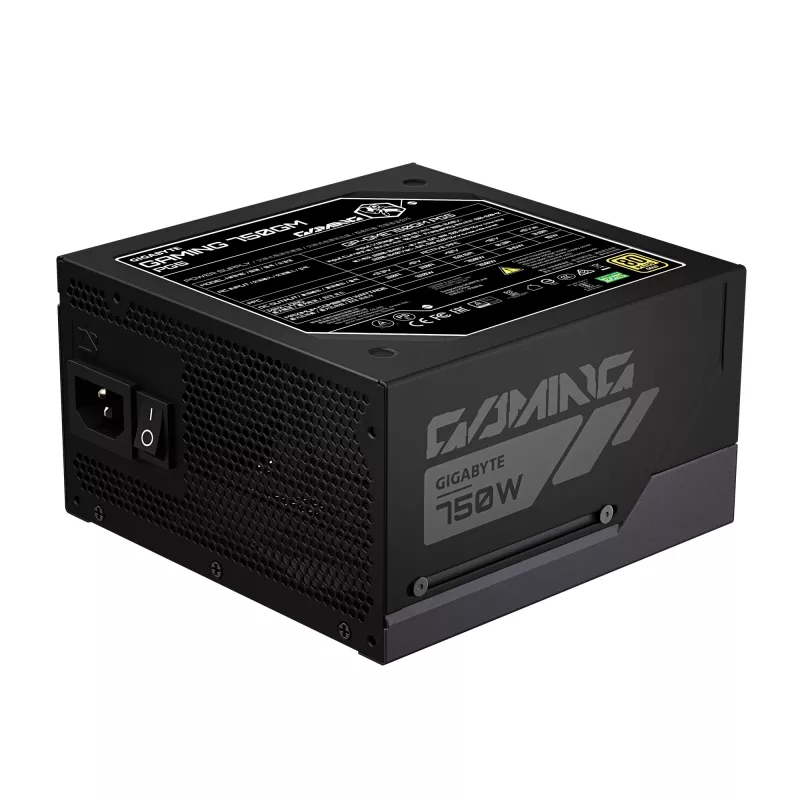 Fuente de alimentación GIGABYTE GAMING 750GM PG5 - PCIe 5.1, 80 PLUS Gold, diseño totalmente modular, ventilador de 135 mm, compatible con ATX 3.1, enchufe EU