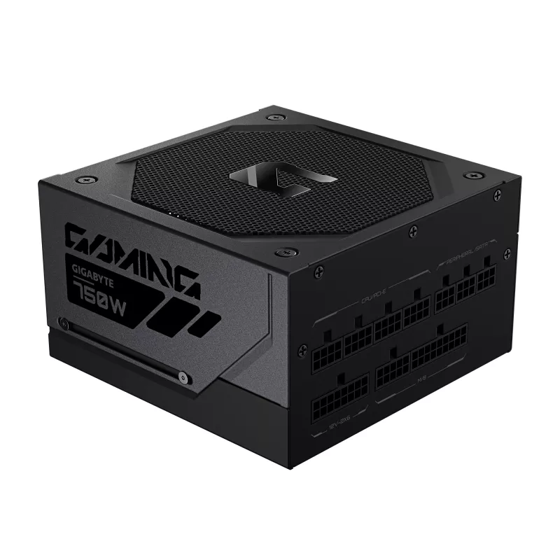 Fuente de alimentación GIGABYTE GAMING 750GM PG5 - PCIe 5.1, 80 PLUS Gold, diseño totalmente modular, ventilador de 135 mm, compatible con ATX 3.1, enchufe EU