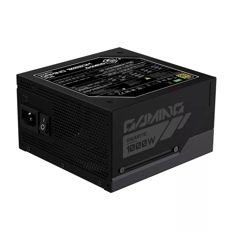 Fuente de alimentación GIGABYTE GAMING 1000GM PG5 - PCIe 5.1, 80 PLUS Gold, diseño totalmente modular, ventilador de 135 mm, compatible con ATX 3.1, enchufe EU