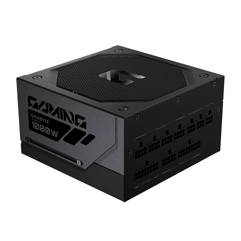 Fuente de alimentación GIGABYTE GAMING 1000GM PG5 - PCIe 5.1, 80 PLUS Gold, diseño totalmente modular, ventilador de 135 mm, compatible con ATX 3.1, enchufe EU