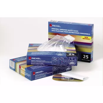 Bolsas de plástico para destructora Rexel AS100 para pequeñas oficinas 40L (pack de 100)