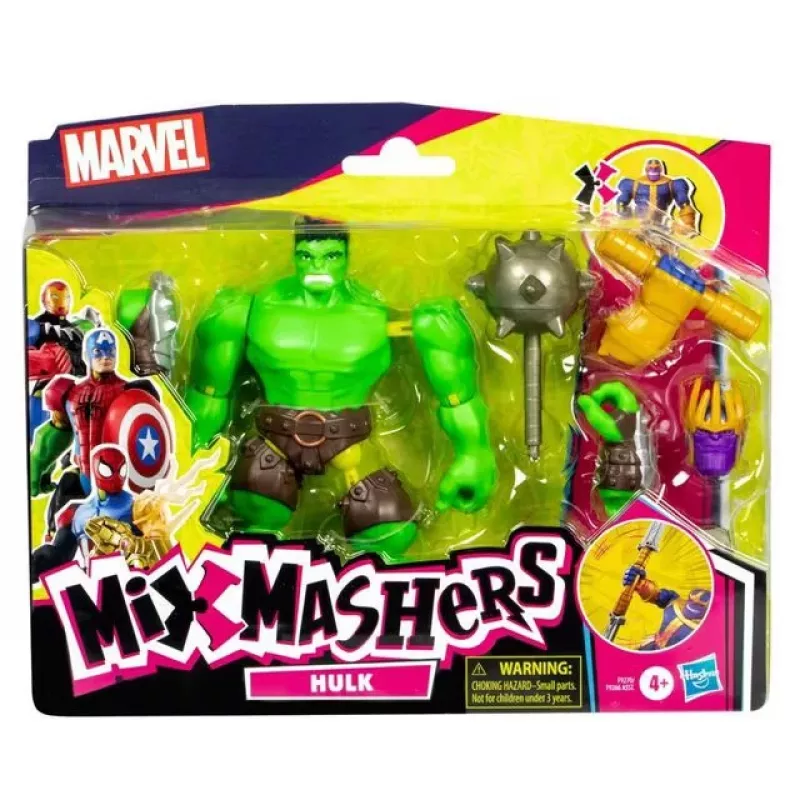 Figura de acción HASBRO Marvel MixMashers Avengers Hulk Mix-&-Match, multicolor, para niños a partir de 4 años