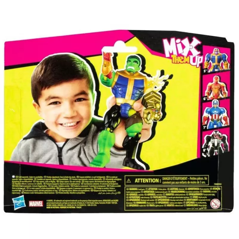 Figura de acción HASBRO Marvel MixMashers Avengers Hulk Mix-&-Match, multicolor, para niños a partir de 4 años