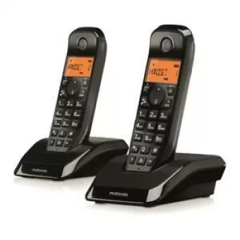 Motorola S12 Duo teléfono DECT con identificación de llamadas negro