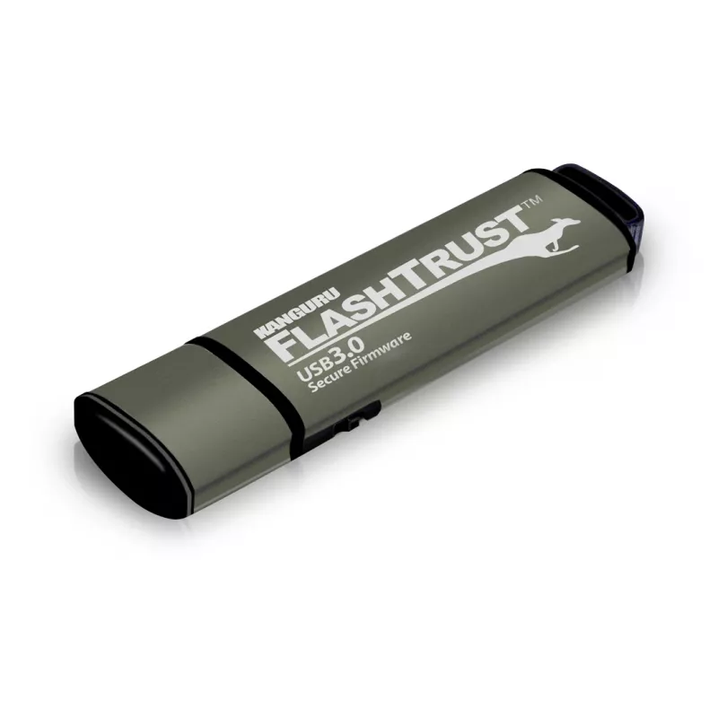 Kanguru FlashTrust™ USB 3.0 128 GB |memoria flash segura| firmware seguro | interruptor físico de protección contra escritura |protección contra BadUSB | cumplimiento de los requisitos NIST