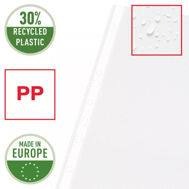 Esselte Quality Pocket A3 vertical, 30% plástico reciclado de material preconsumo