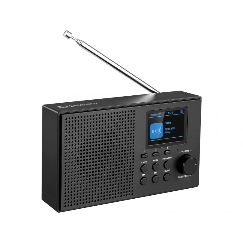 Sandberg altavoz radio DAB+BT recargable, portátil, analógico y digital, DAB+, FM, 87,5 - 108 MHz, 174 - 240 MHz, 3 W